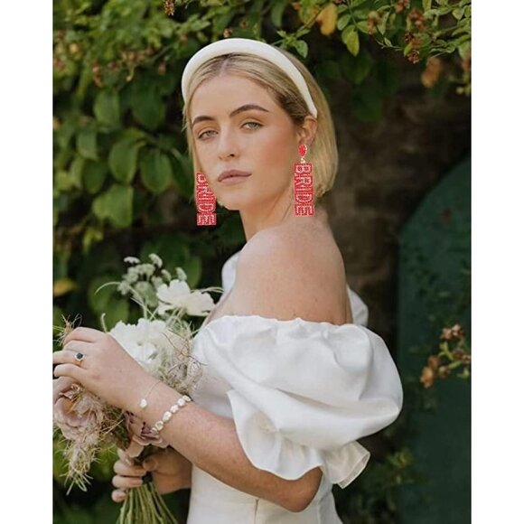 Letter Red Non Piercing Rhinestone Star Clip on Earring Cartilage Jewelry Gift - Picture 3 of 6